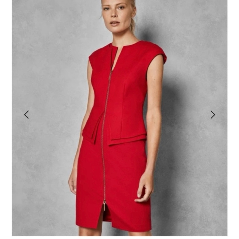 Ted Baker London Red Cap Sleeve Dress